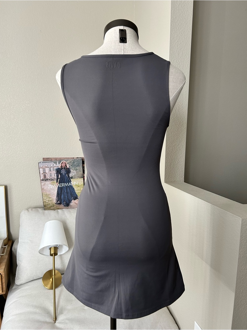 Davis Active Classic Sleeveless Crewneck Dress - Gray - Picture 2 of 7
